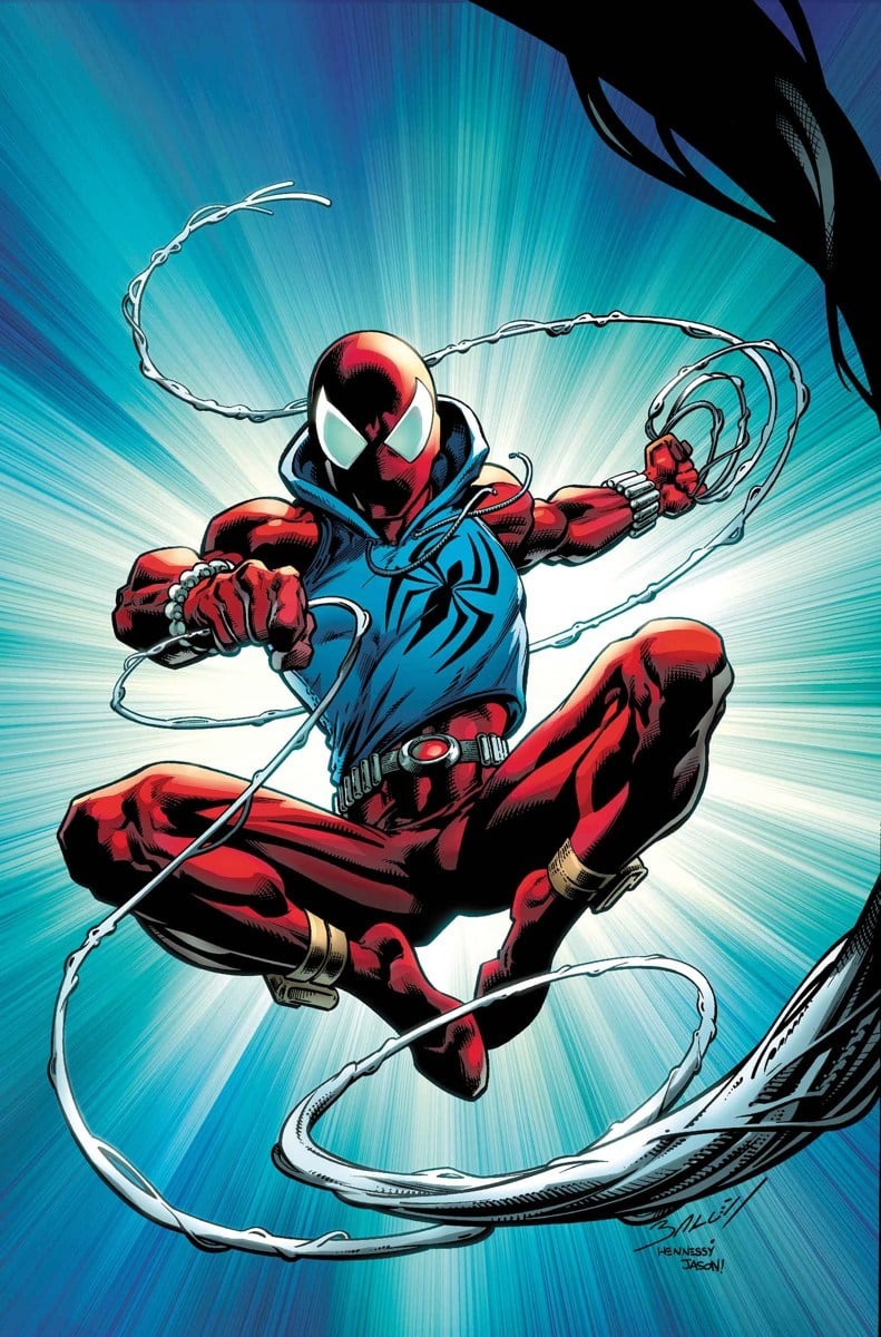 Portada de un cómic clásico de Spider-Man con Ben Reilly como Scarlet Spider