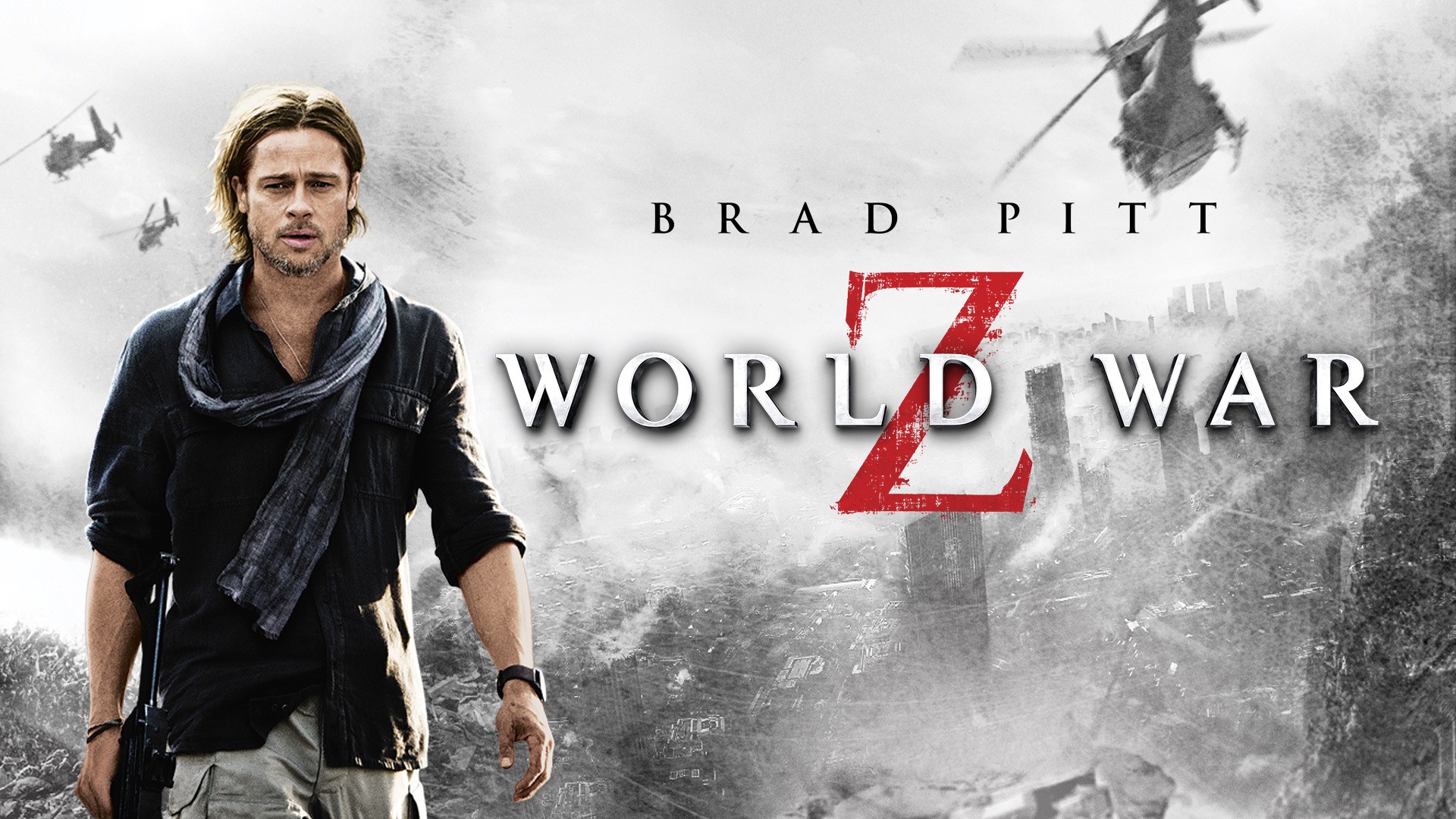 Brad Pitt caracterizado como Gerry Lane en una escena de World War Z