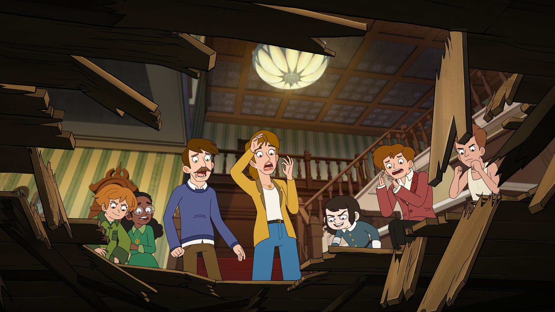 Will Forte y Eliza Coupe en una escena de Haunted Hotel